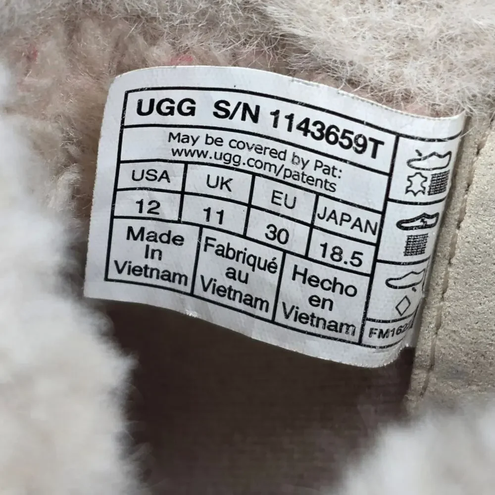UGG® TODDLER DREAMEE TASMAN BRAID PLUSH ZIP-UP BOOTIES – KIDS SIZE 12